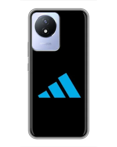Чехол для Vivo Y02 с картинкой «Adidas Cyan Logo»