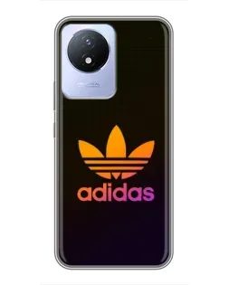 Чехол для Vivo Y02 с картинкой «Градиент Adidas»