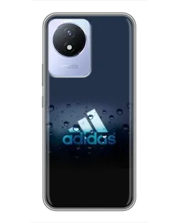 Чехол для Vivo Y02 с картинкой «Adidas Water Drops»