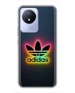 Чехол для Vivo Y02 с картинкой «Неоновый Adidas»