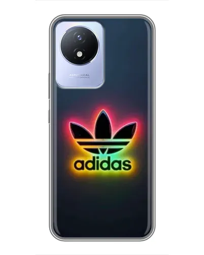 Чехол для Vivo Y02 с картинкой «Неоновый Adidas»