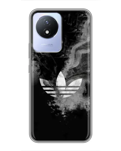 Чехол для Vivo Y02 с картинкой «Абстрактный дым Adidas»