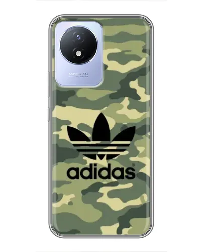 Чехол для Vivo Y02 с картинкой «Милитари стиль Adidas»