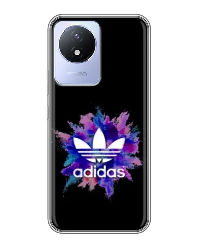 Чехол для Vivo Y02 с картинкой «Взрыв красок Adidas»