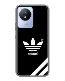 Чехол для Vivo Y02 с картинкой «Adidas с диагональными полосами»