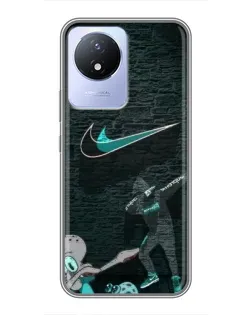 Чехол для Vivo Y02 с картинкой «Спортивный арт Nike» Чехол для Vivo Y02 с картинкой «Спортивный арт Nike»