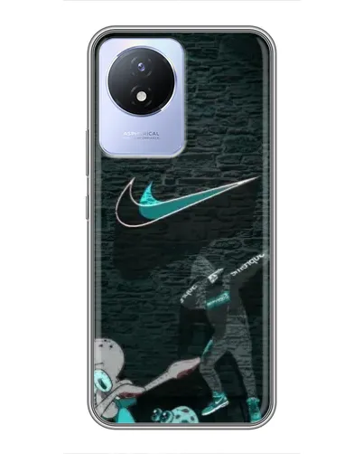 Чехол для Vivo Y02 с картинкой «Спортивный арт Nike»