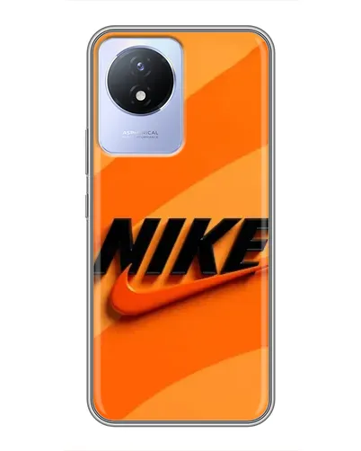 Чехол для Vivo Y02 с картинкой «Оранжевый драйв Nike»