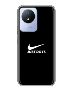 Чехол для Vivo Y02 с картинкой «Минимализм от Nike»