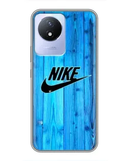 Чехол для Vivo Y02 с картинкой «Голубое дерево Nike»