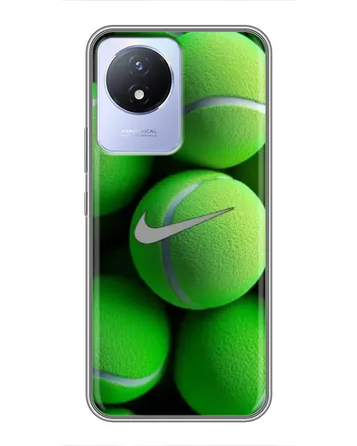 Чехол для Vivo Y02 с картинкой «Теннисные мячи Найк»