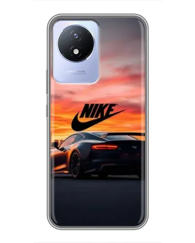 Чехол для Vivo Y02 с картинкой «Nike и суперкар»