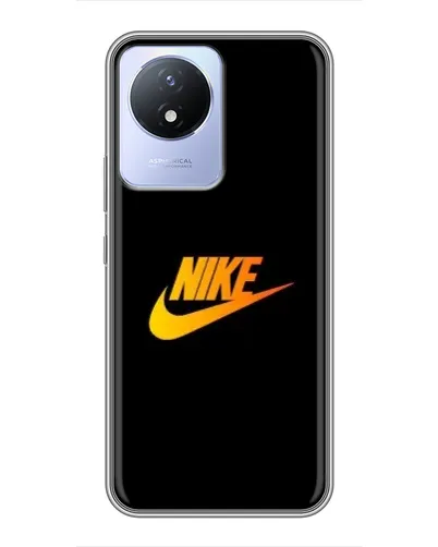 Чехол для Vivo Y02 с картинкой «Золотой логотип Nike»
