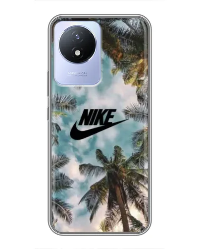 Чохол для Vivo Y02 з картинкою «Тропічний принт Nike» Чохол для Vivo Y02 з картинкою «Тропічний принт Nike»