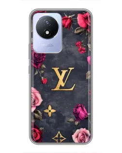 Чехол для Vivo Y02 с картинкой «Цветочный Louis Vuitton» Чехол для Vivo Y02 с картинкой «Цветочный Louis Vuitton»
