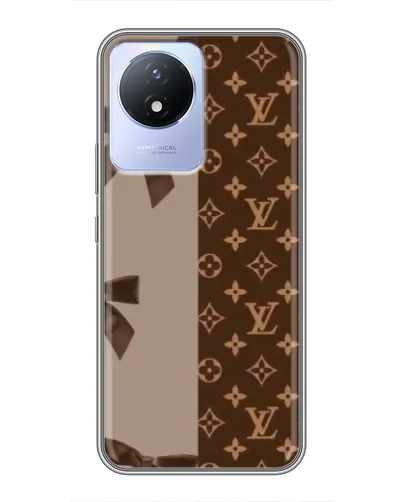 Чехол для Vivo Y02 с картинкой «Louis Vuitton — банты»