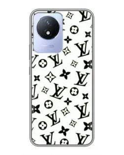 Чехол для Vivo Y02 с картинкой «Монохромный хаос LV»