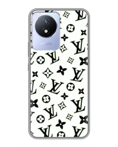 Чехол для Vivo Y02 с картинкой «Монохромный хаос LV»