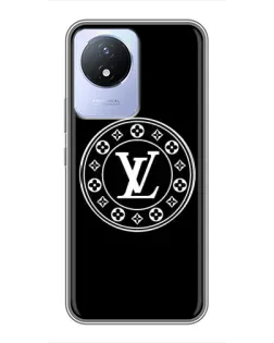 Чехол для Vivo Y02 с картинкой «LV — печать стиля»