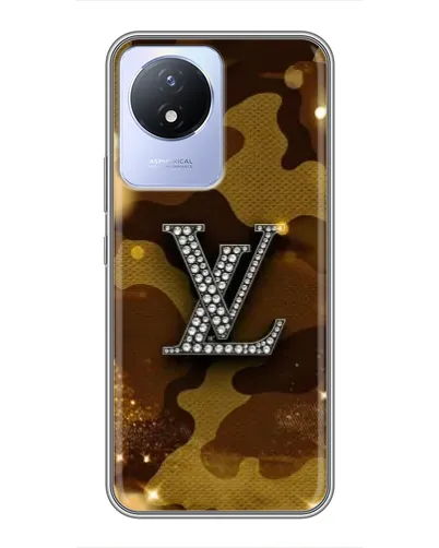 Чехол для Vivo Y02 с картинкой «Камуфляжный Louis Vuitton»