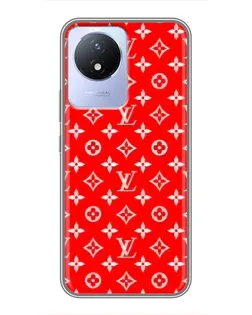 Чехол для Vivo Y02 с картинкой «Яркий паттерн LV»