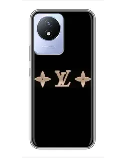 Чехол для Vivo Y02 с картинкой «Louis Vuitton — минимализм»