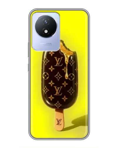 Чехол для Vivo Y02 с картинкой «Мороженое от LV»