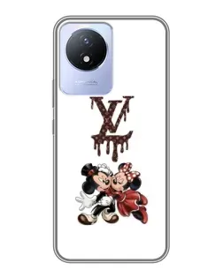 Чехол для Vivo Y02 с картинкой «LV и Микки Маус»