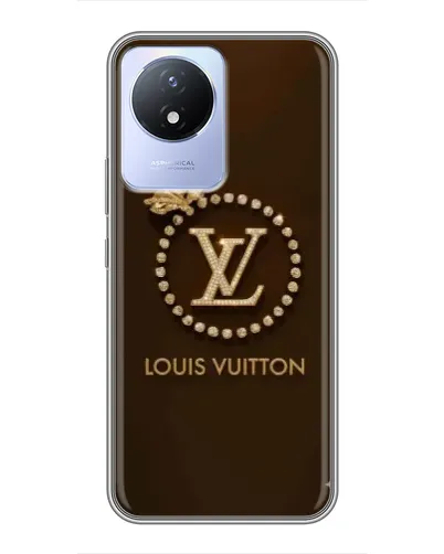 Чехол для Vivo Y02 с картинкой «LV — золотая печать»