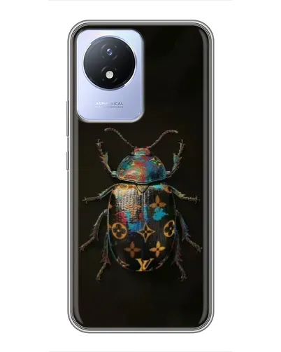 Чехол для Vivo Y02 с картинкой «LV — мраморный принт»