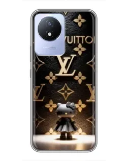 Чехол для Vivo Y02 с картинкой «Монограмма с фигурой»