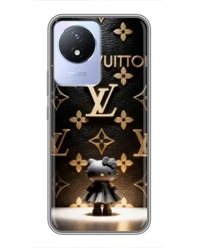Чехол для Vivo Y02 с картинкой «Монограмма с фигурой»