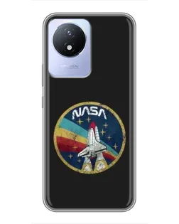 Чехол для Vivo Y02 с картинкой «NASA — эмблема миссии» Чехол для Vivo Y02 с картинкой «NASA — эмблема миссии»