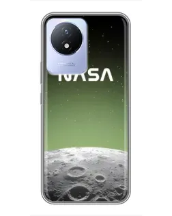 Чехол для Vivo Y02 с картинкой «NASA — лунный градиент»