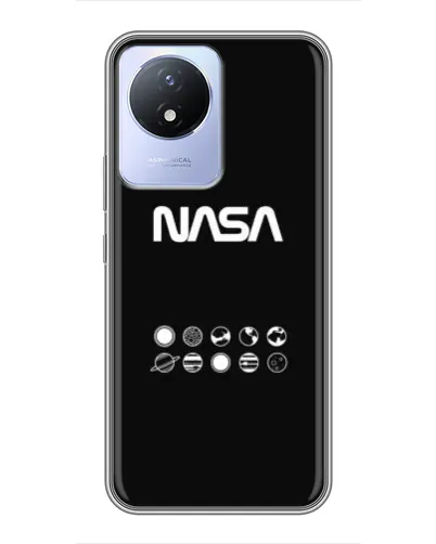 Чехол для Vivo Y02 с картинкой «NASA — технический принт» Чехол для Vivo Y02 с картинкой «NASA — технический принт»