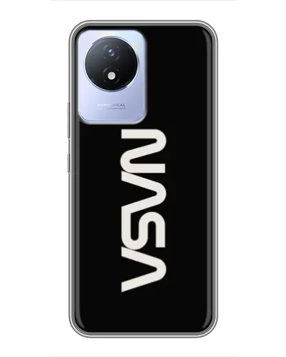 Чехол для Vivo Y02 с картинкой «NASA — вертикальный логотип» Чехол для Vivo Y02 с картинкой «NASA — вертикальный логотип»