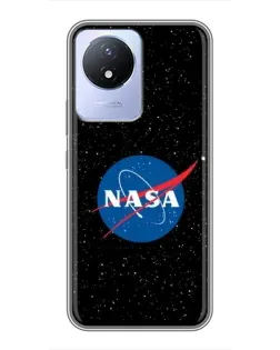 Чехол для Vivo Y02 с картинкой «NASA — звездное небо»