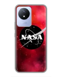 Чехол для Vivo Y02 с картинкой «NASA — красная туманность»