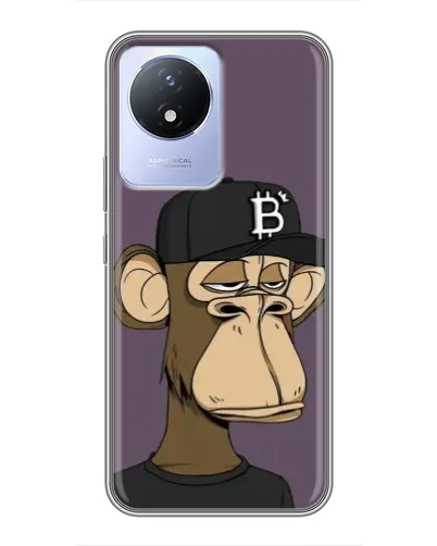 Чехол для Vivo Y02 с картинкой «Bored Ape в кепке» Чехол для Vivo Y02 с картинкой «Bored Ape в кепке»