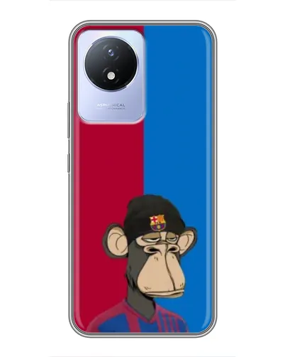 Чехол для Vivo Y02 с картинкой «Bored Ape — фанат Барсы» Чехол для Vivo Y02 с картинкой «Bored Ape — фанат Барсы»