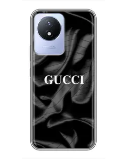 Чехол для Vivo Y02 с картинкой «Gucci — шелковые волны»