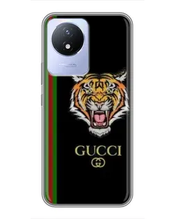 Чехол для Vivo Y02 с картинкой «Тигр Gucci» Чехол для Vivo Y02 с картинкой «Тигр Gucci»