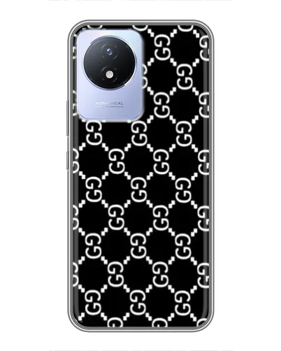 Чехол для Vivo Y02 с картинкой «Gucci — сетчатый паттерн»