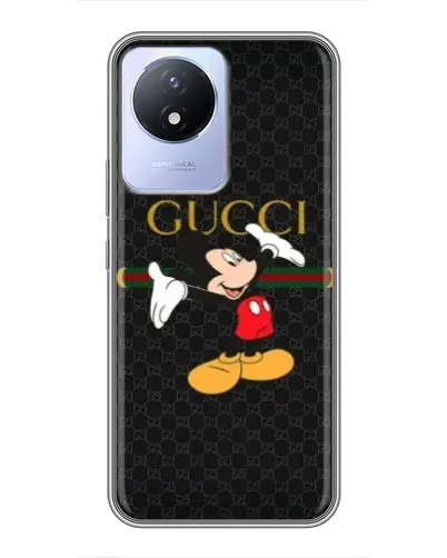 Чехол для Vivo Y02 с картинкой «Микки Маус Gucci»