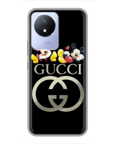 Чехол для Vivo Y02 с картинкой «Gucci — герои Disney»