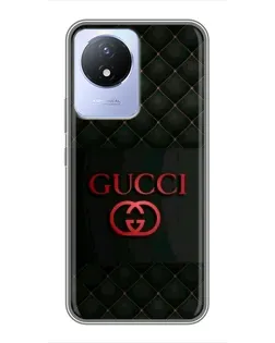Чехол для Vivo Y02 с картинкой «Gucci — стеганый черный»