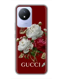 Чехол для Vivo Y02 с картинкой «Gucci —  сад»