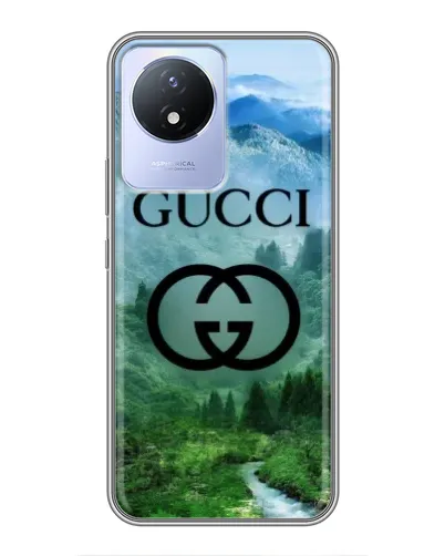 Чехол для Vivo Y02 с картинкой «Gucci — горный пейзаж»