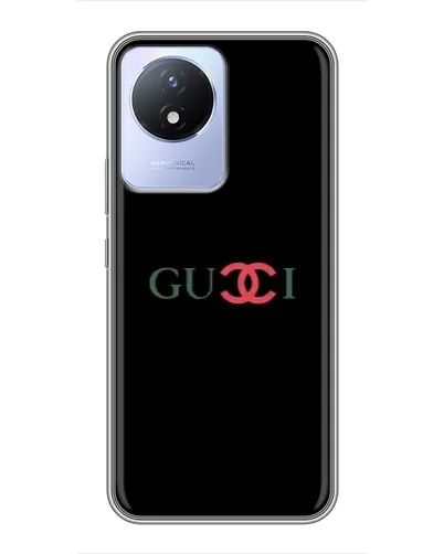 Чехол для Vivo Y02 с картинкой «Gucci — красный градиент»
