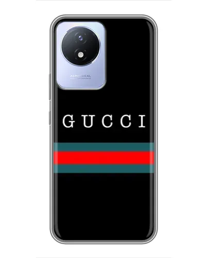 Чехол для Vivo Y02 с картинкой «Gucci — красный пояс»